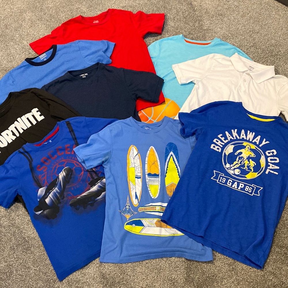 Boys Random Shirt Lot Mostly Size Large (A few XL & XXL)